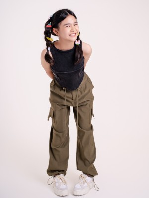 JR DITOX Alena Racer Washed Black Top