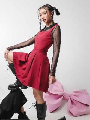 PT Metal V Square Neck Mini Dress