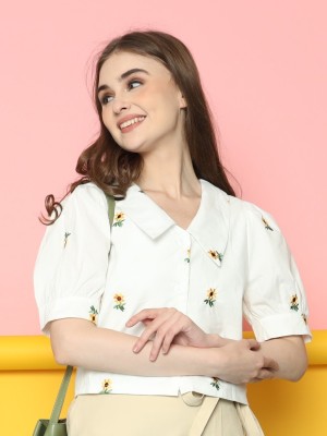 Sunflower Embroidered Shirt