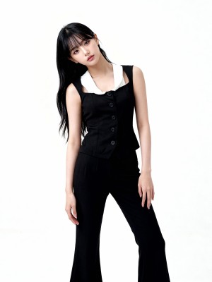 Off Shoulder Lining Square Neck Top