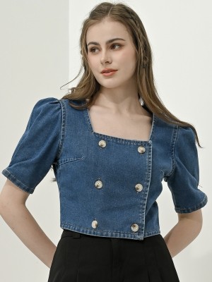 SS23 Joelle Denim Crop Top