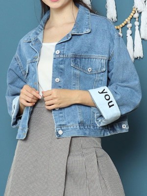 Cottage Core Be You Sleeves Denim Jacket