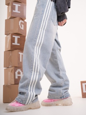DITOX SIDE LINE ELASTIC WAIST DENIM PANTS