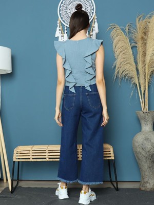 Cottage Core Unfinished Anke Loose Denim