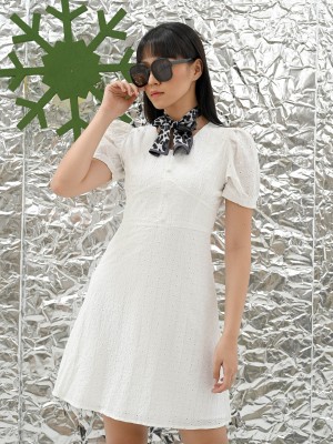 FELIZ23 Flower Eyelet Dress RO1