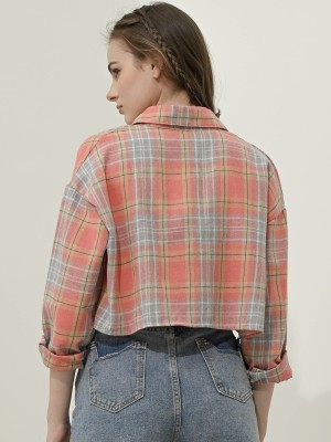 SS23 Semi crop checkered top