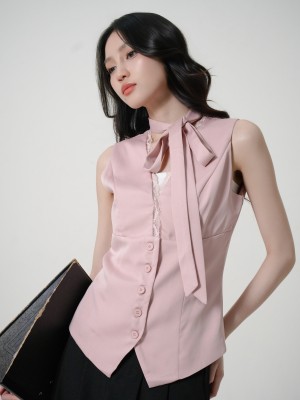 SMARTEN LACE ADD ON FRONT TIED VEST