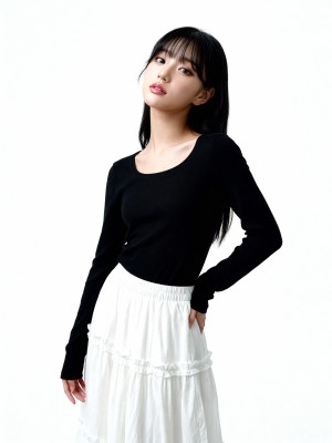 Square Low Neck Tunic Top