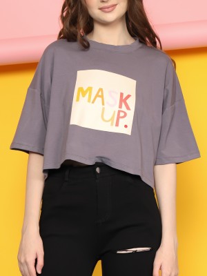 RC Mask Up Semi Crop Tee