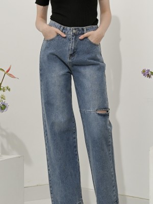 Lisa Knee Cut Out Denim