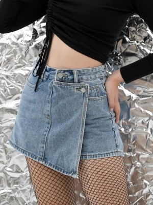 Denim Skort Overlap 