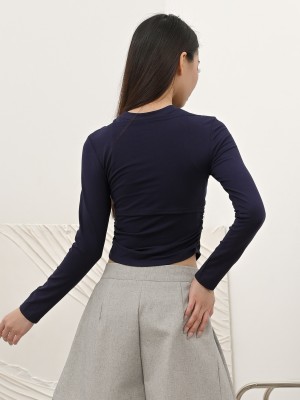 SMARTEN Fake Racer Tank with Twisted Long Sleeves