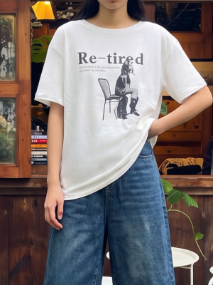 PG Re-Tired Off Shoulder Oversize Tee