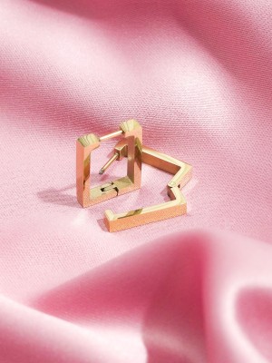 Square Gold Plated  Earrings