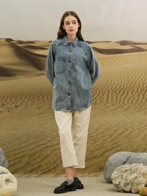 EID4 Oversize Light Dark Denim Shirt