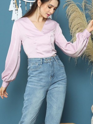 Cottage Core Satin Crop Top