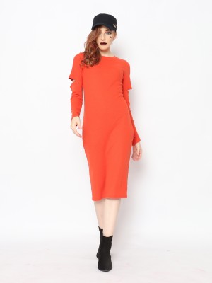 TM COLD ELBOW MAXI DRESS