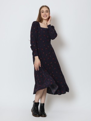 BFP HG Flower Print Midi Dress