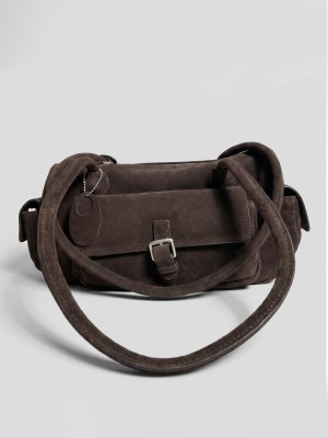 'OZARA' Multipocket GenuineLeatherSuedeShoulderBag