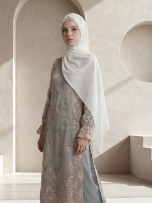 ELITE Aulia Pull Up Sleeves Embroidery Gamis