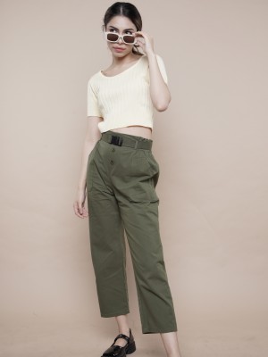 Canvas Pants With Belt