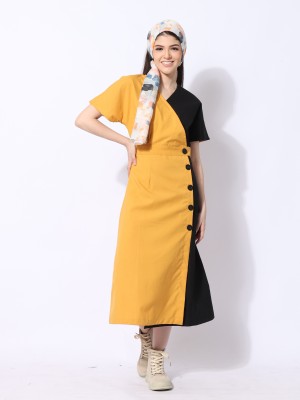 Ramadhan Moon Panel Overlap Dress