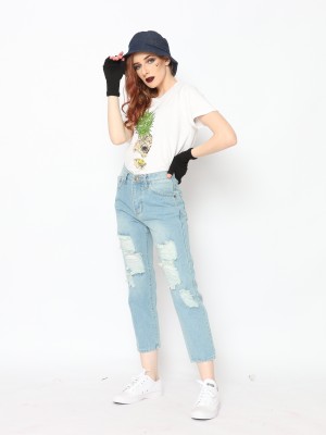 TM RIPPED VINTAGE DENIM JEANS 