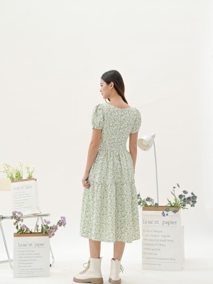 BFP Square neck flower print dress