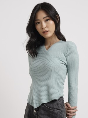 Overlap Knitwear Top