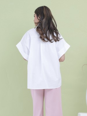 EID23 Yasira folded sleeves oversize shirt