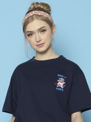 Cimory-MOO la Hoops oversized tee