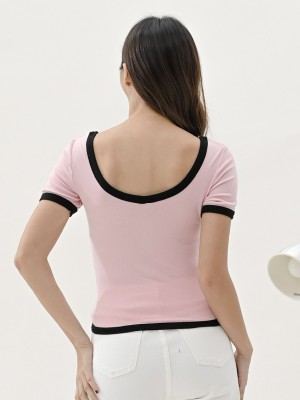 Anna wide neck knitted top