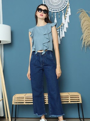 Cottage Core Unfinished Anke Loose Denim