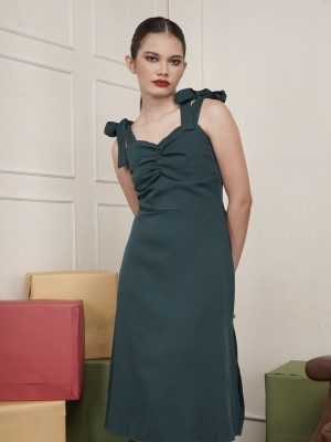 Tied Heart Shape Midi Dress