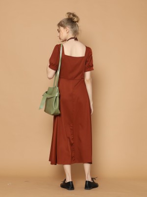 CH21 Square Neck Midi Dress