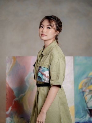 ER Pocket Paint Shirt Dress