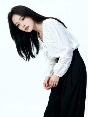 Ava V Neck Embroidery Top