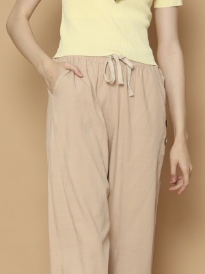 Elastic Waist Tied Pants