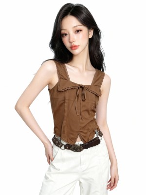 Avery Linen Combo Top