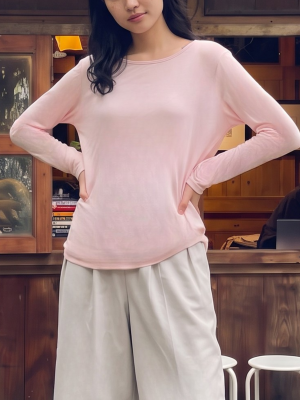 PG Oversize Sheer Wide Neck Tee
