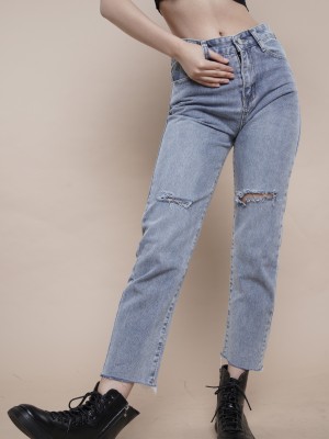 Slashed Washed Denim