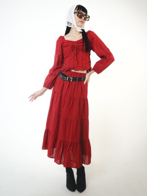 ELITE 2 Pieces Set Cottage Top With Skirt RO1