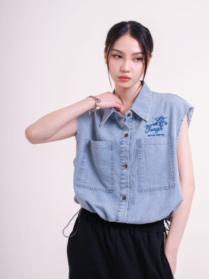 DITOX LIFE IS TOUGH DENIM WASHED SHIRT