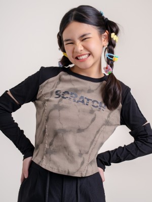 JR DITOX SCRATCH CUT OUT SLEEVES TEE