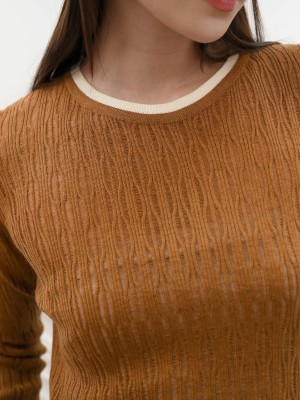 DITOX PATTERN KNIT OUTLINE SEAM TOP