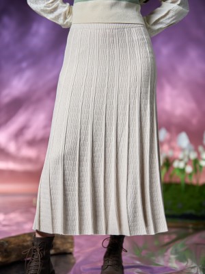 WW Pattern Knit Midi Skirt