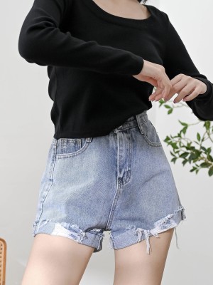 Ripped Short Denim