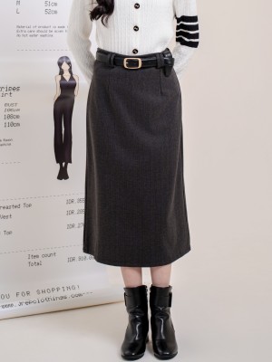 SMARTEN Alika Suede Midi Skirt