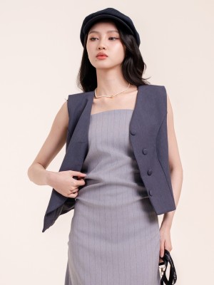 SMARTEN STRIPES TUBE DRESS