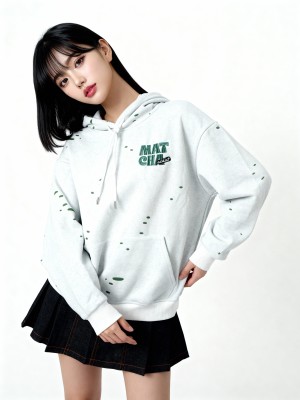 Hoodie Matcha Addict Oversize Sweater